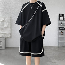 Load image into Gallery viewer, Casual Textured T-shirt Shorts Set
