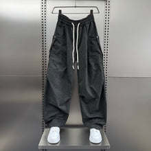 Load image into Gallery viewer, American Casual Pleated Wide-leg Trousers