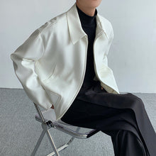 Load image into Gallery viewer, White Short Shoulder Padded Jacket