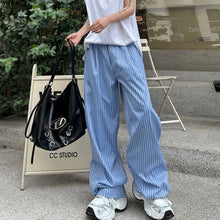 Load image into Gallery viewer, Striped Straight Casual Floor Mopping Trousers
