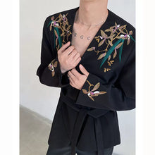 Load image into Gallery viewer, Heavy Embroidery Print Shoulder Pad Suit Jacket
