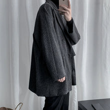 Load image into Gallery viewer, Dark Grey Vintage Loose Trench Coat