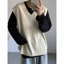 Load image into Gallery viewer, V-neck Stacked Sleeveless Sweater Vest with Streamers