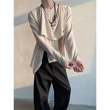 Load image into Gallery viewer, Retro Knitted Patchwork Irregular Long-sleeved Sweater