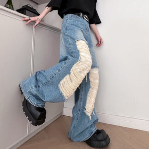 Vintage Knee Tassel Jeans
