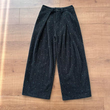 Load image into Gallery viewer, Embroidered Striped Wool Wide-leg Pants