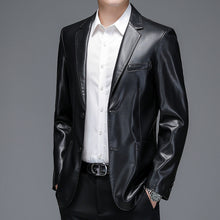 Load image into Gallery viewer, Slim Fit Leather Cropped Jacket