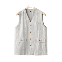 Load image into Gallery viewer, V Neck Linen Casual Vest