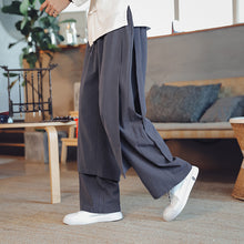 Load image into Gallery viewer, Retro Fake Two-piece Cotton And Linen Loose Skirt Pants