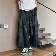 Load image into Gallery viewer, Jacquard Ice Silk Cropped Pants Thick Loose Straight Pants