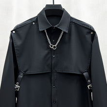 Load image into Gallery viewer, Patchwork Shawl Design Long-sleeved Shirt