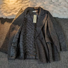 Load image into Gallery viewer, Dark Grey Vintage Loose Trench Coat