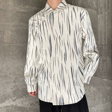 Load image into Gallery viewer, Textured Button Placket Long-sleeved Loose Shirt
