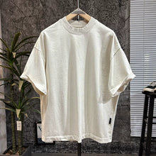 Load image into Gallery viewer, 420g Cotton Drop-Shoulder Frayed Edge T-shirt