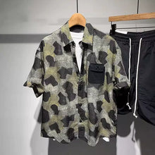 Load image into Gallery viewer, Printed Patchwork Casual Shirt
