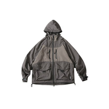 Load image into Gallery viewer, Color-blocked Large Pocket Shooded Windbreaker