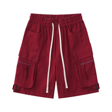 Load image into Gallery viewer, Drawstring Zipper Pocket Shorts