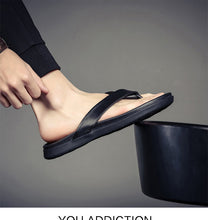 Load image into Gallery viewer, Summer Leather Non-slip Flip Flops