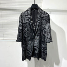 Load image into Gallery viewer, Irregular Printed Three-quarter Sleeve Shirt