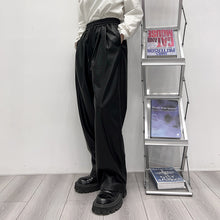Load image into Gallery viewer, Retro Pu High Waist Loose Wide Leg Pants