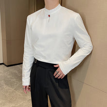 Load image into Gallery viewer, Stretch half turtleneck slim-fit long-sleeve T-shirt