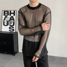 Load image into Gallery viewer, Mesh Transparent Casual Bottoming Shirt