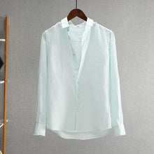 Load image into Gallery viewer, Lapel Linen Loose Thin Casual Shirt