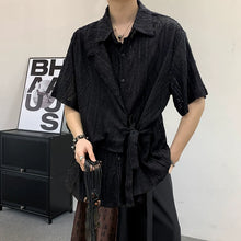 Load image into Gallery viewer, Vintage Jacquard Hollow Strap Shirt