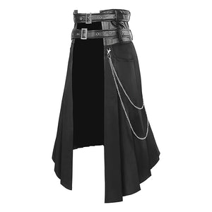 Dark Rock Gothic Pleat Skirt