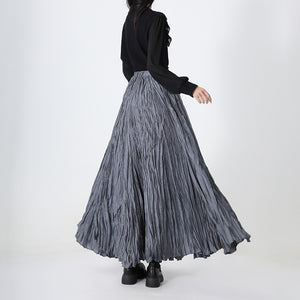 Irregular A-line Pleated Skirt
