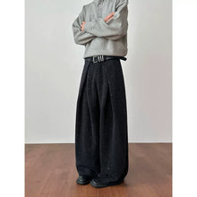 Load image into Gallery viewer, Embroidered Striped Wool Wide-leg Pants