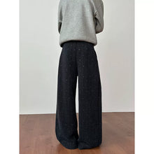 Load image into Gallery viewer, Embroidered Striped Wool Wide-leg Pants