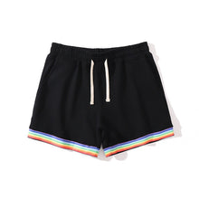 Load image into Gallery viewer, Cotton Rainbow Print Sweat Home Shorts