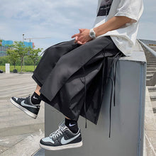 Load image into Gallery viewer, Japanese Style Fake Two Piece Side Ribbon Pants
