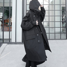 Load image into Gallery viewer, Loose Hooded Mid Length Windbreaker