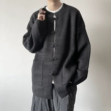 Load image into Gallery viewer, Stand Collar Buttoned Knitted Cardigan