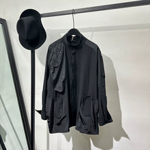 Load image into Gallery viewer, Loose Multi-pocket Stand Collar Shirt