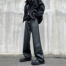 Load image into Gallery viewer, Vintage PU Leather Loose Pants