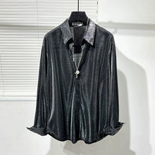 Load image into Gallery viewer, Silver Sequined Shirt