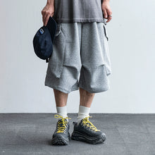 Load image into Gallery viewer, Middle Pleated Multi-pocket Cropped Sweatpants