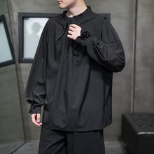 Load image into Gallery viewer, Drawstring Half Turtleneck Long Sleeve T-shirt