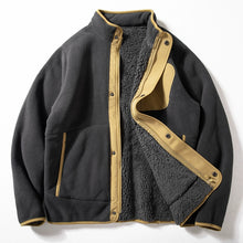Load image into Gallery viewer, Polar Fleece Panel Stand Collar Jacket