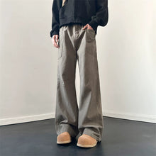 Load image into Gallery viewer, Stitched Textured Straight-leg Loose Casual Jeans