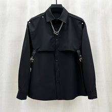 Load image into Gallery viewer, Patchwork Shawl Design Long-sleeved Shirt