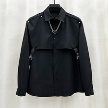 Load image into Gallery viewer, Patchwork Shawl Design Long-sleeved Shirt