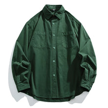 Load image into Gallery viewer, Japanese Retro Textured Long-sleeved Shirt