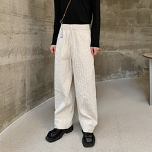 Load image into Gallery viewer, Winter Straight Wide Leg Elastic Waist Carrot Pants