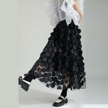 Load image into Gallery viewer, Retro Three-dimensional Polka-dot High-waist A-line Skirt
