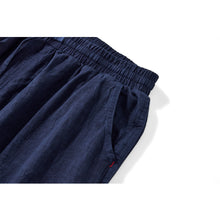 Load image into Gallery viewer, Blue Dyed Lace Up Wide Leg Pants