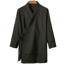 Load image into Gallery viewer, Dark Fake Two Piece Slanted Placket Cardigan

